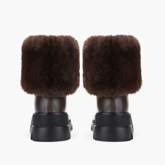 CAMERON BROWN - fur lined ankle boots