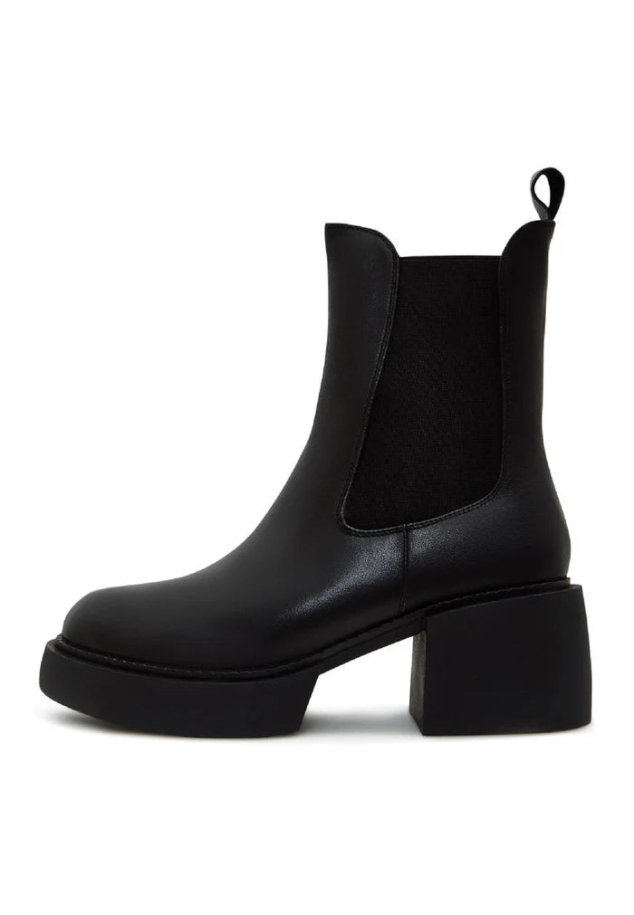 A stylish pair of women's black Isa ankle boots, perfect for casual wear.