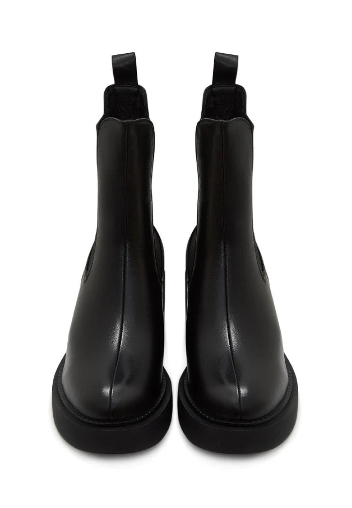 A stylish pair of black women's casual ankle boots, the Isa boots.