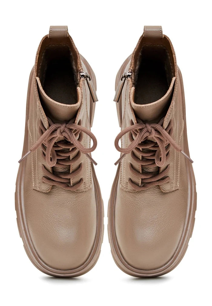 A pair of stylish women's brown ankle boots, perfect for any casual outfit.