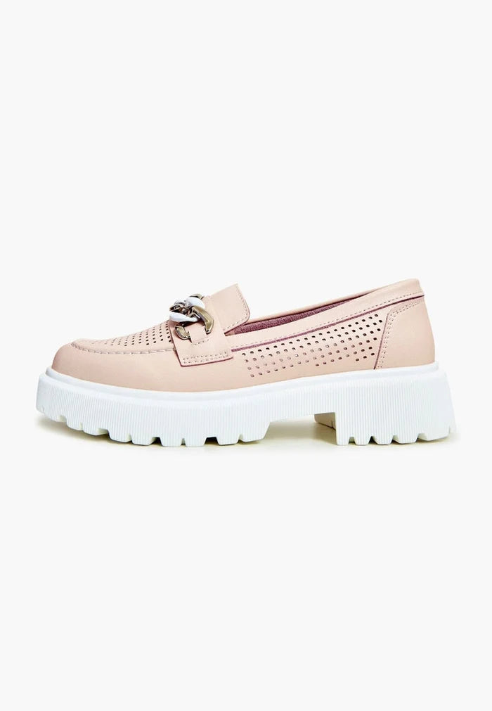 A pair of stylish and comfortable women's pink casual loafers, perfect for any outfit at an affordable price.