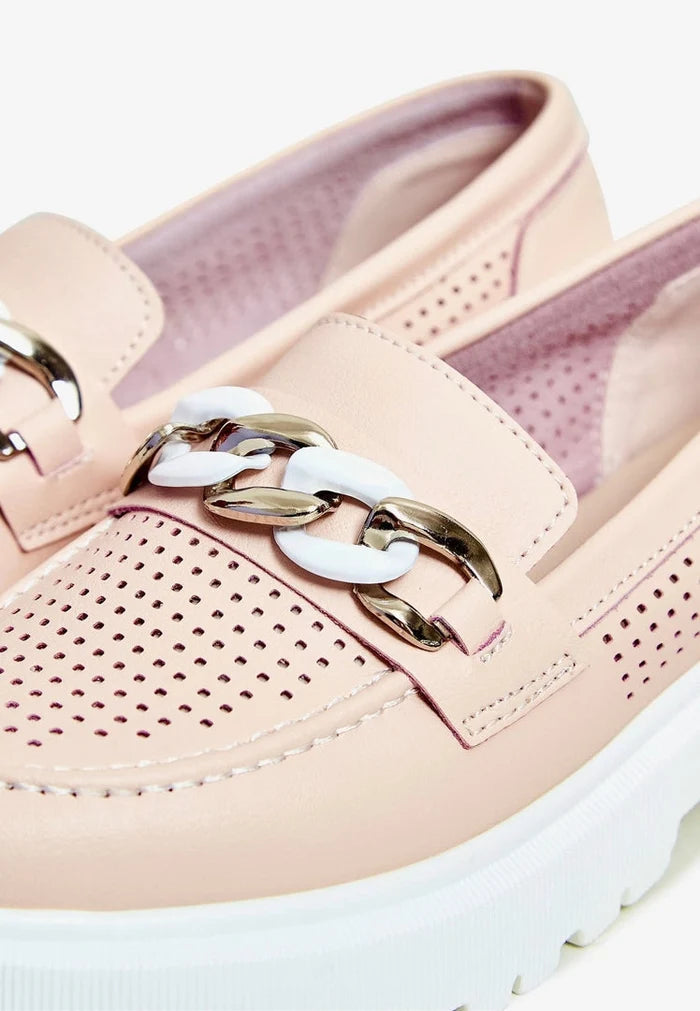 A versatile and trendy pair of women's pink casual loafers, designed for both style and comfort at an affordable price.
