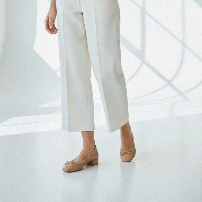 Chiara - Beige 3cm Ballet Pumps