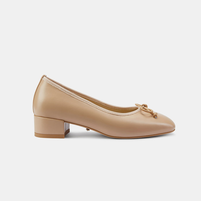 Chiara - Beige 3cm Ballet Pumps