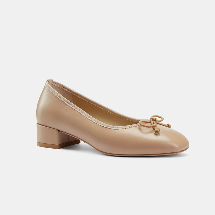 Chiara - Beige 3cm Ballet Pumps