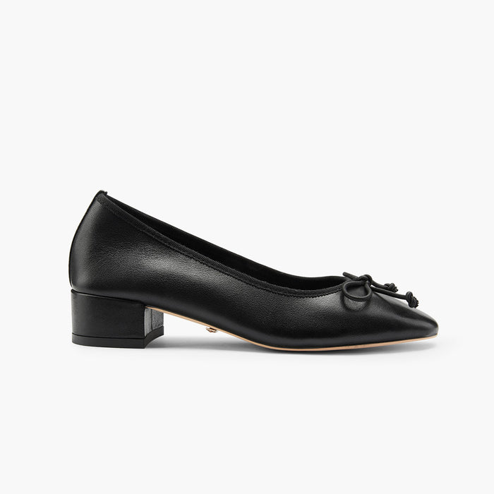 Chiara - Black 3cm Ballet Pumps