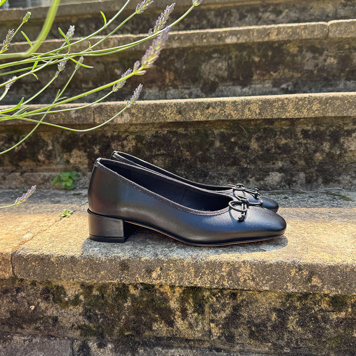 Chiara - Black 3cm Ballet Pumps