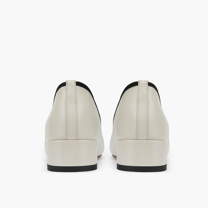 Chiara - Ivory 3cm Ballet Pumps