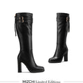 CHICAGO BLACK - leather knee boots