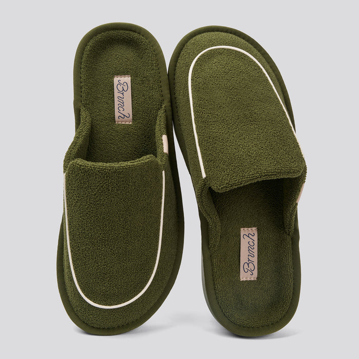 Brunch Cigar Slipper in Chive terry, product view 4