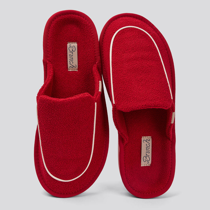 Brunch Cigar Slipper in Cranberry terry, product view 4
