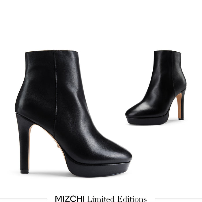 CLAIRE - leather platform ankle boots