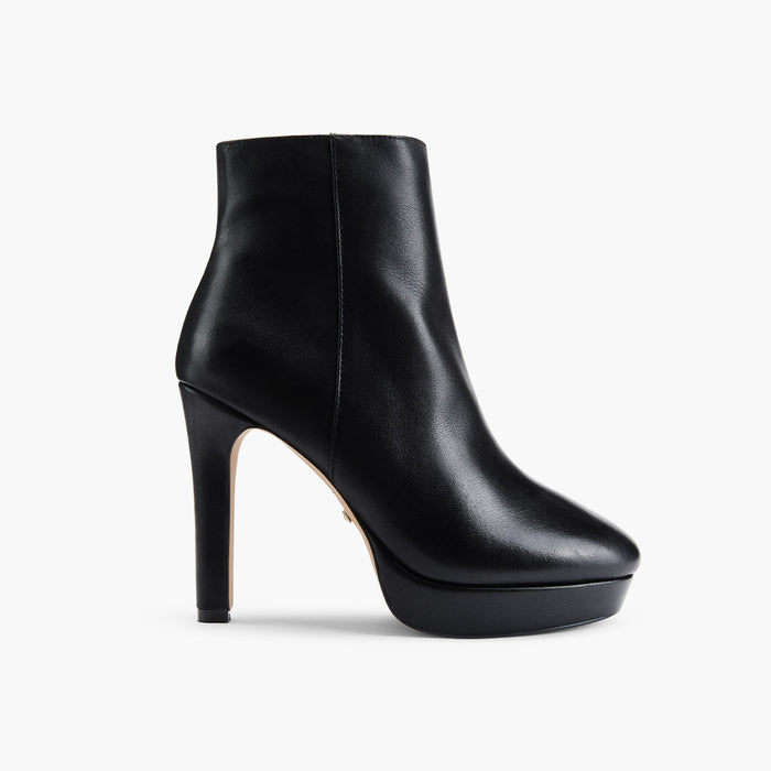 CLAIRE - leather platform ankle boots