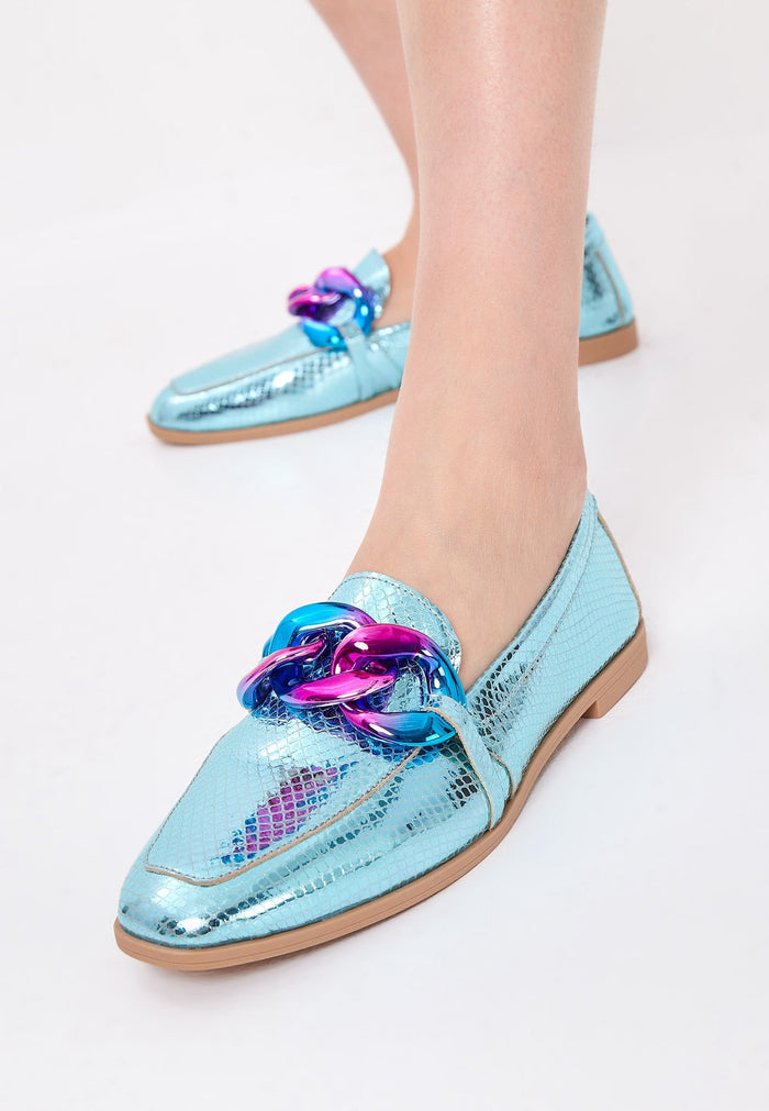 Classic Leather Flat Sole Loafers - Cesare Gaspari
