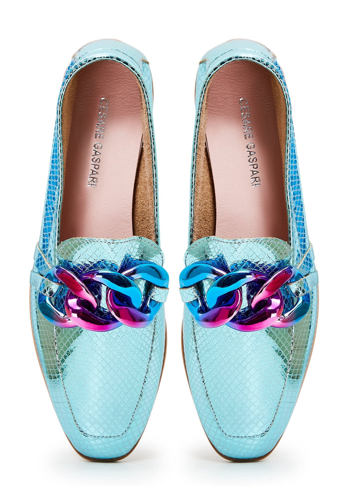 Classic Leather Flat Sole Loafers - Cesare Gaspari