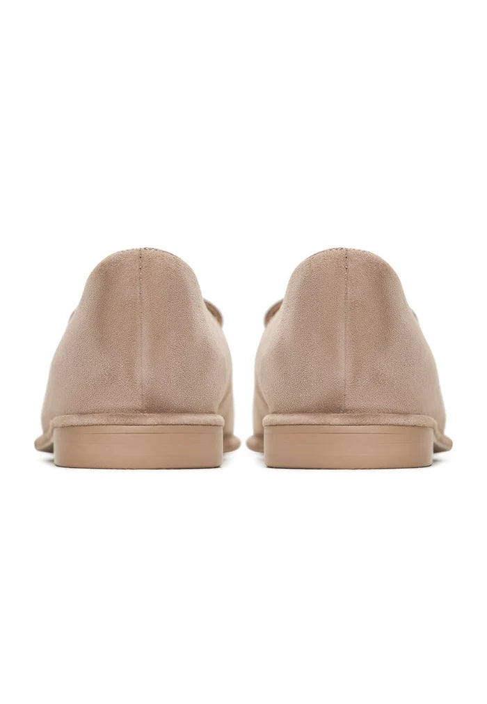 Comfort Suede Platform Loafers Clau - Beige