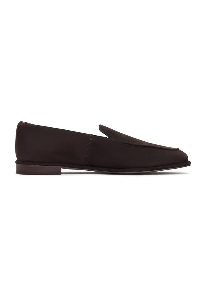 A chic pair of comfortable brown suede platform loafers by Clau, perfect for any casual or dressed-up look.