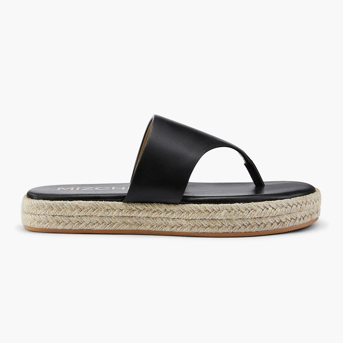 Cosmo Black -flatform espadrille sandals