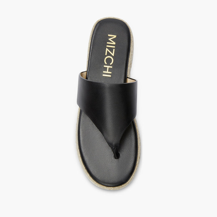Cosmo Black -flatform espadrille sandals
