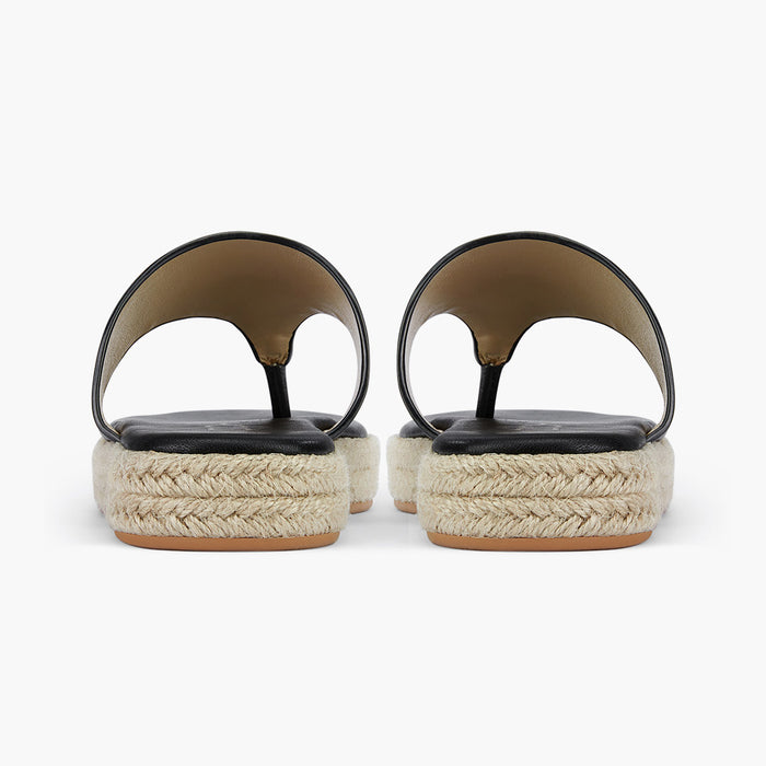 Cosmo Black -flatform espadrille sandals