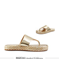 Cosmo Gold -flatform espadrille sandals