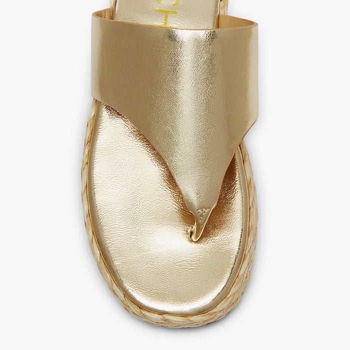 Cosmo Gold -flatform espadrille sandals