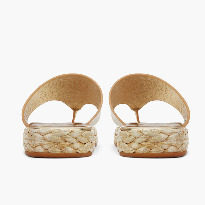 Cosmo Gold -flatform espadrille sandals