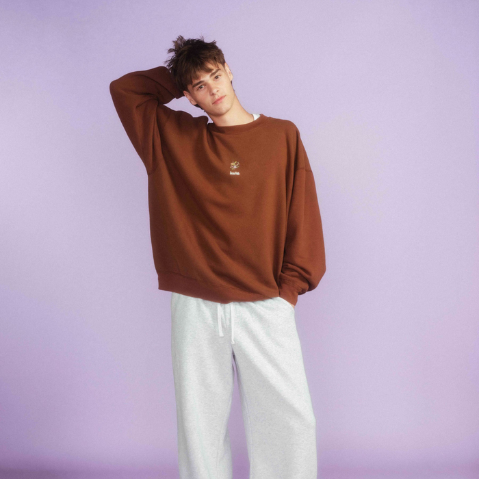 Brunch Crewneck in Chocolate Milk, Cocoa Puffs™ collaboration, product view 2