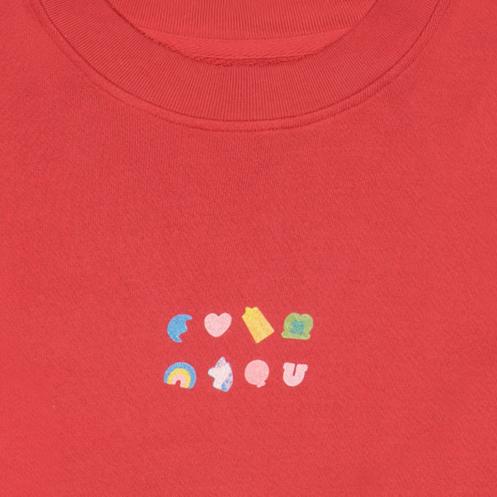 Brunch Crewneck in Lucky Red, Lucky Charms™ collaboration, product view 3