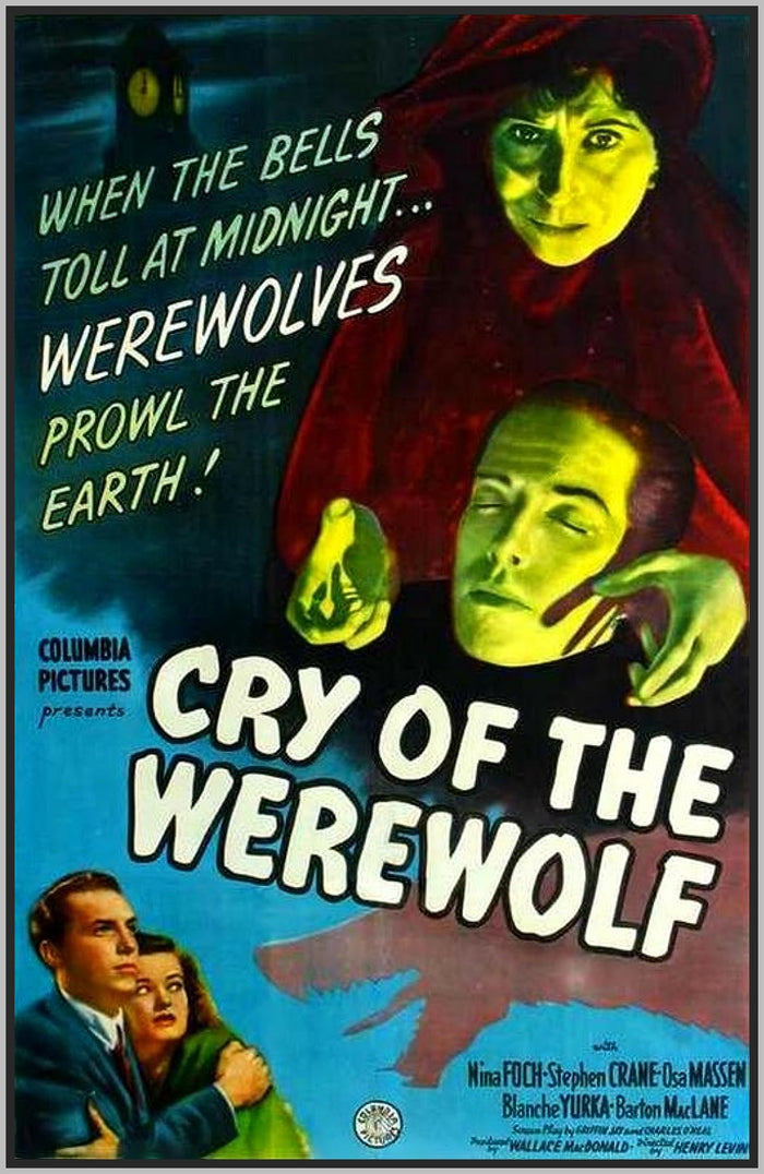 CRY OF THE WEREWOLF - 1944 - COLORIZED - NINA FOCH - RARE DVD