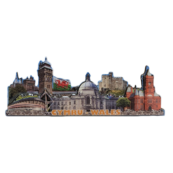 Cymru Wales Landmarks Landscape 3D Epoxy Magnet (HW02-3)