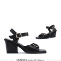 DAST - black two belt sandals