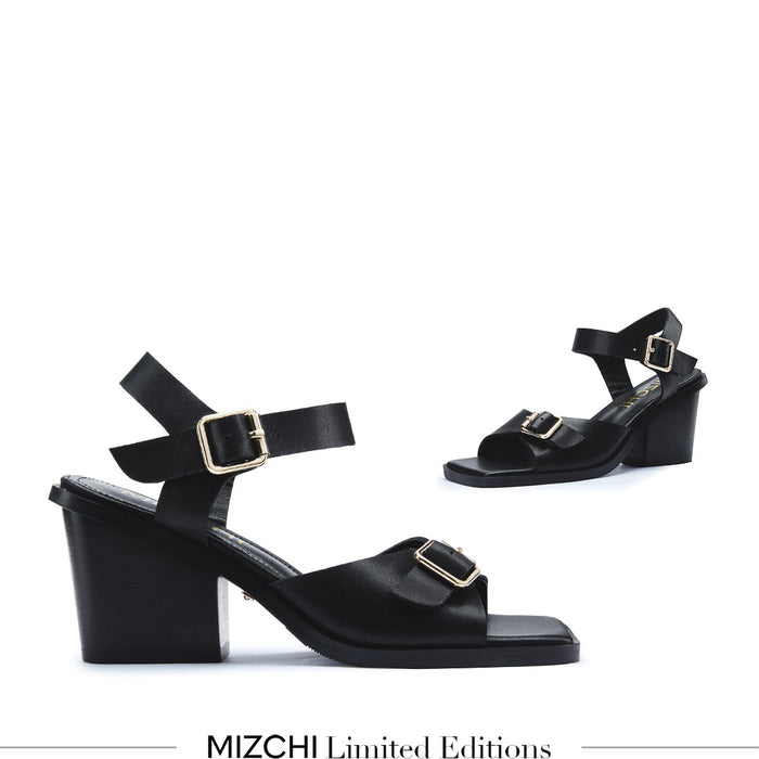 DAST - black two belt sandals