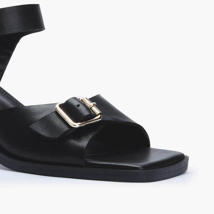DAST - black two belt sandals
