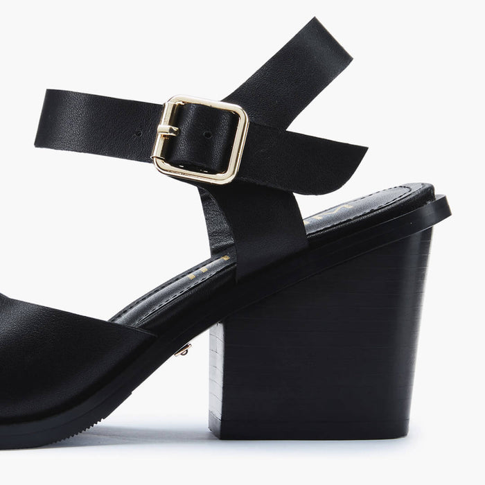 DAST - black two belt sandals