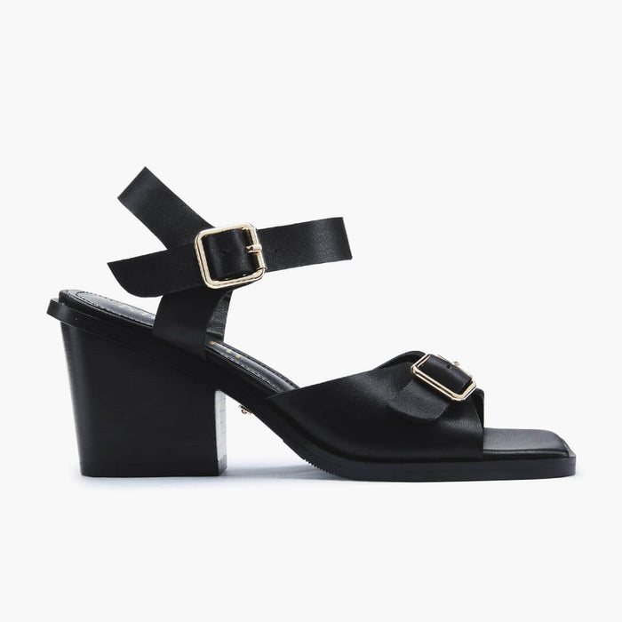 DAST - black two belt sandals