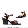 DAST - brown two belt sandals