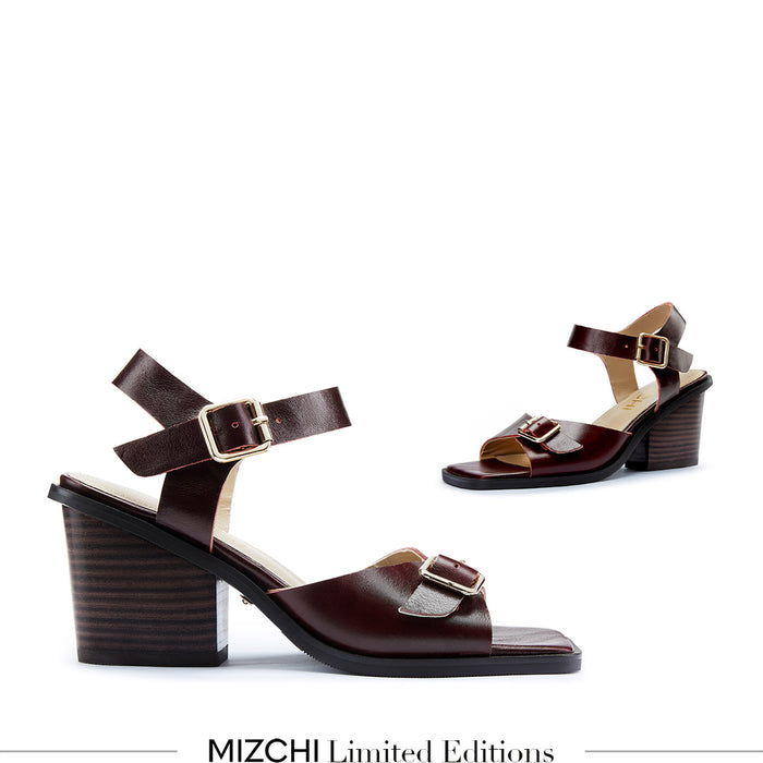 DAST - brown two belt sandals