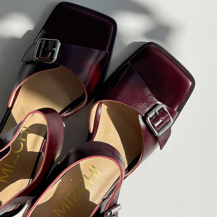 DAST - brown two belt sandals