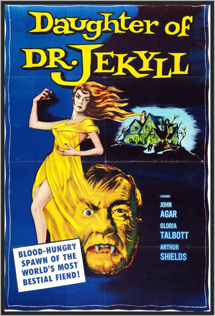 DAUGHTER OF DR. JEKYLL - 1957 - COLORIZED - JOHN AGAR - RARE DVD