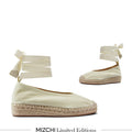 DELPHINE - espadrille lace up flatform