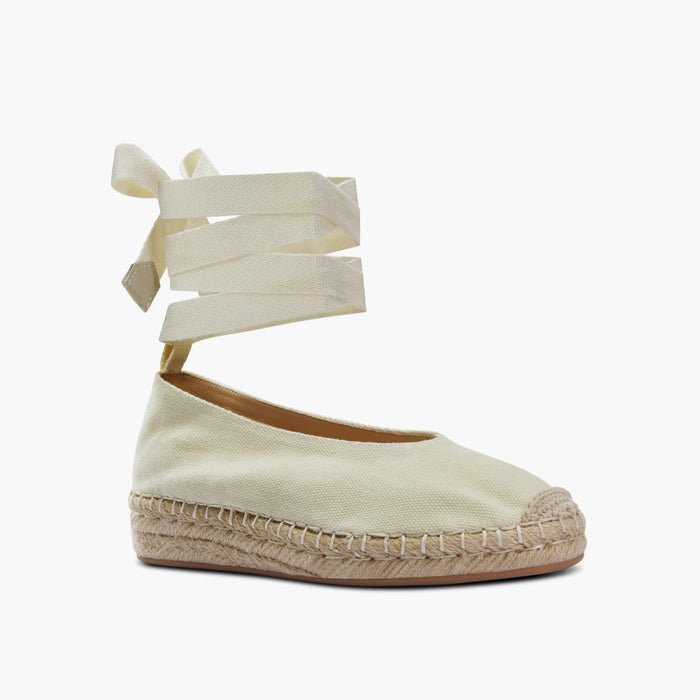 DELPHINE - espadrille lace up flatform