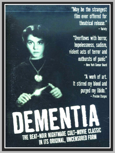 DEMENTIA - A.K.A. THE DAUGHTER OF HORROR - 1955 - ADRIENNE BARRETT - RARE DVD