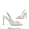 DIAMOND- ivory lace slingback