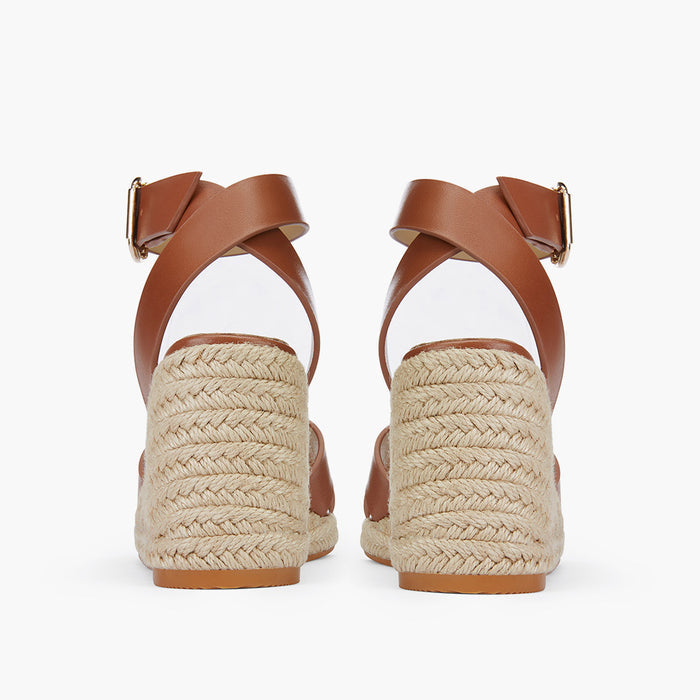 Ele Mare - Espadrilles Leather Wedge Sandals