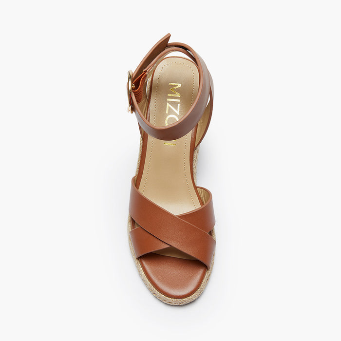 Ele Mare - Espadrilles Leather Wedge Sandals