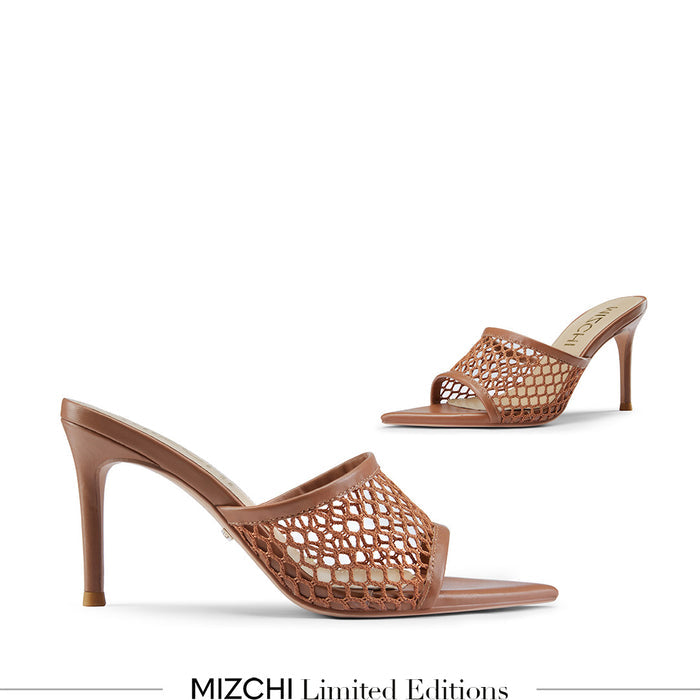 Elowen - Beige Mesh Mules