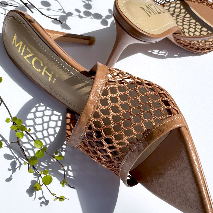 Elowen - Beige Mesh Mules