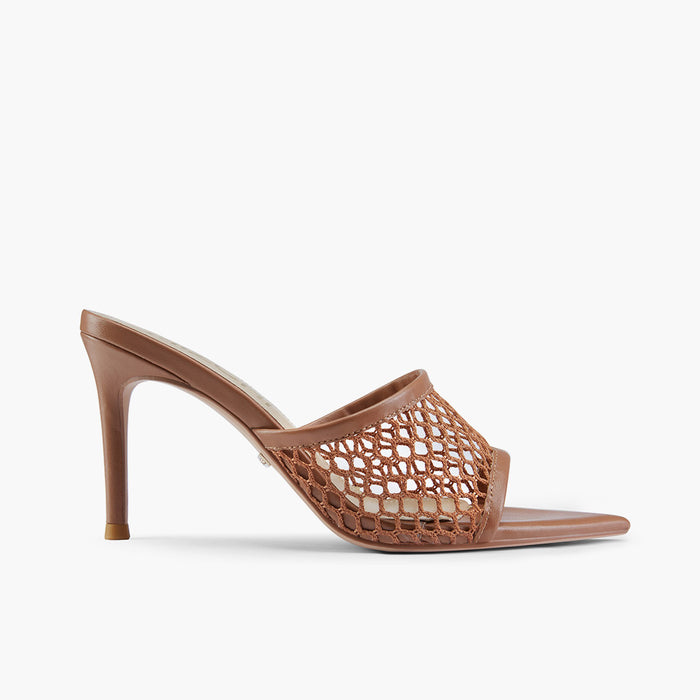 Elowen - Beige Mesh Mules