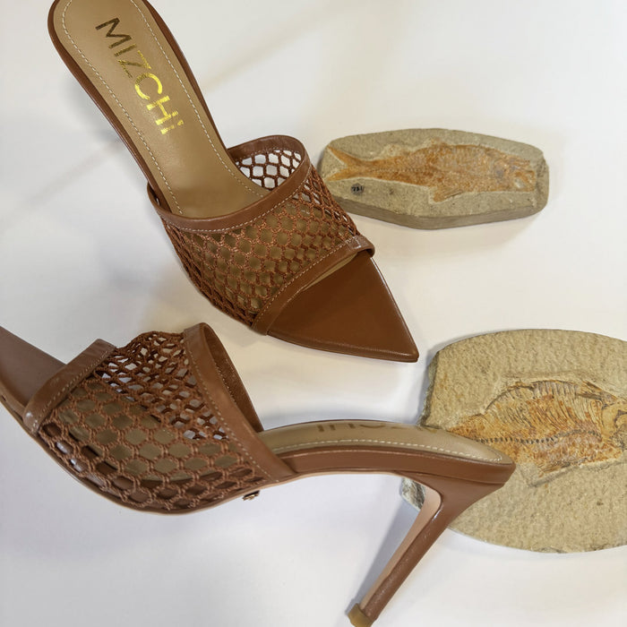 Elowen - Beige Mesh Mules